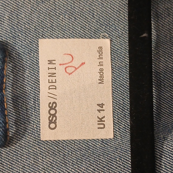 Asos Oversized Denim Jean Jacket Size US 10 - Picture 2 of 4